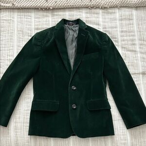 Tommy Hilfiger Boys Green Velvet Blazer